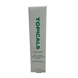 TOPICALS Slick Salve Mint Lip Balm Full Size .5oz/15ml Full Size - NEW in Box